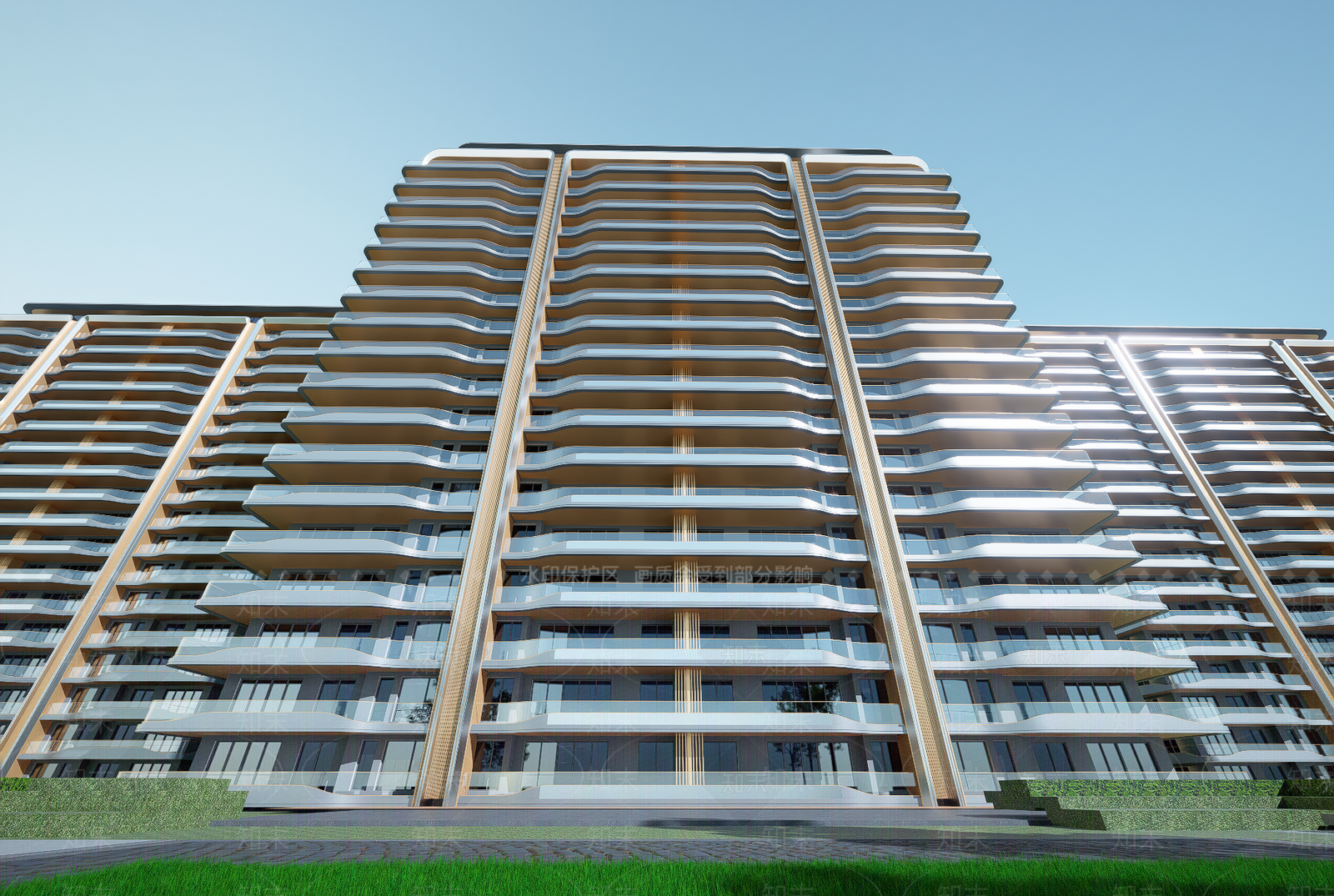 现代高层住宅SU模型下载【ID:1203676075】