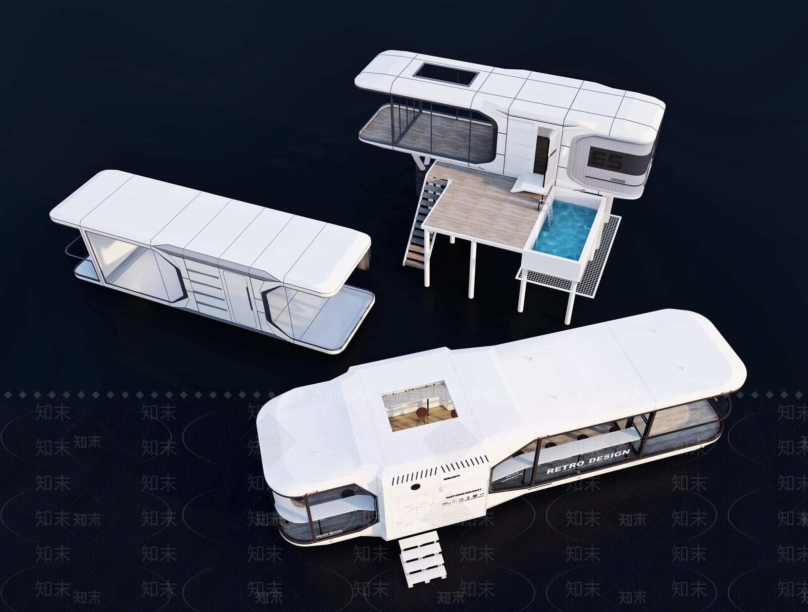 太空舱民宿3D模型下载【ID:1203676159】