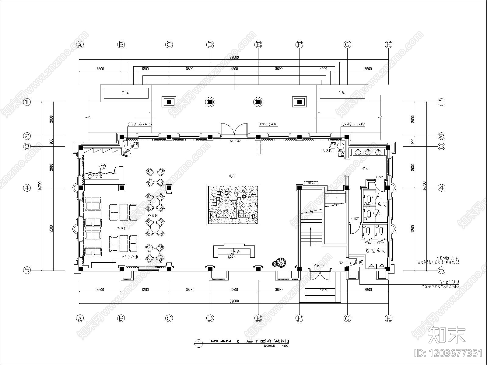 现代其他工装空间cad施工图下载【ID:1203677351】
