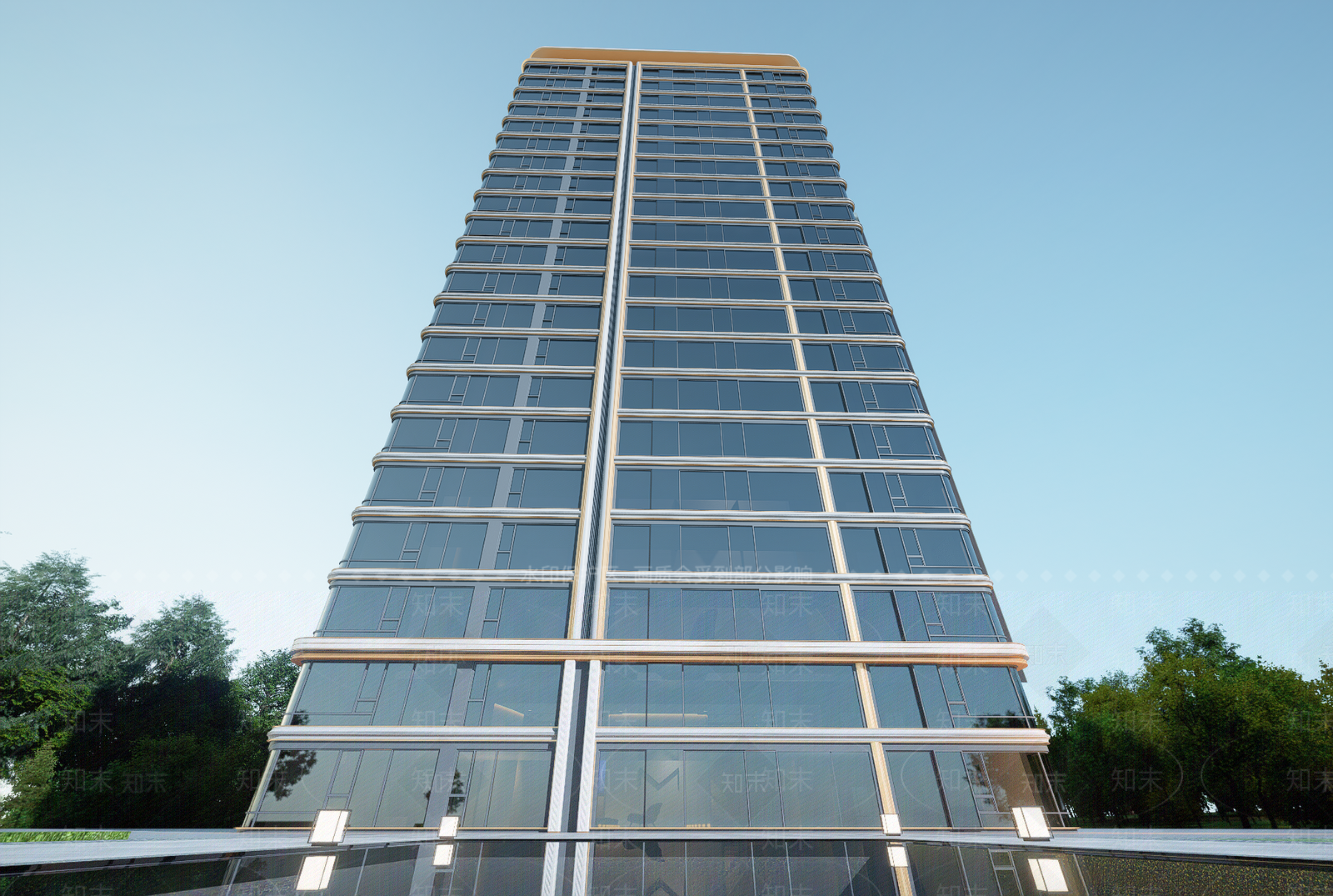 现代高层住宅SU模型下载【ID:1203941038】