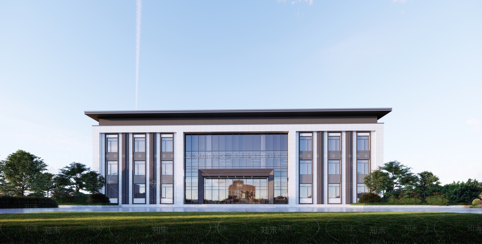 现代简约科研办公楼SU模型下载【ID:1203686458】