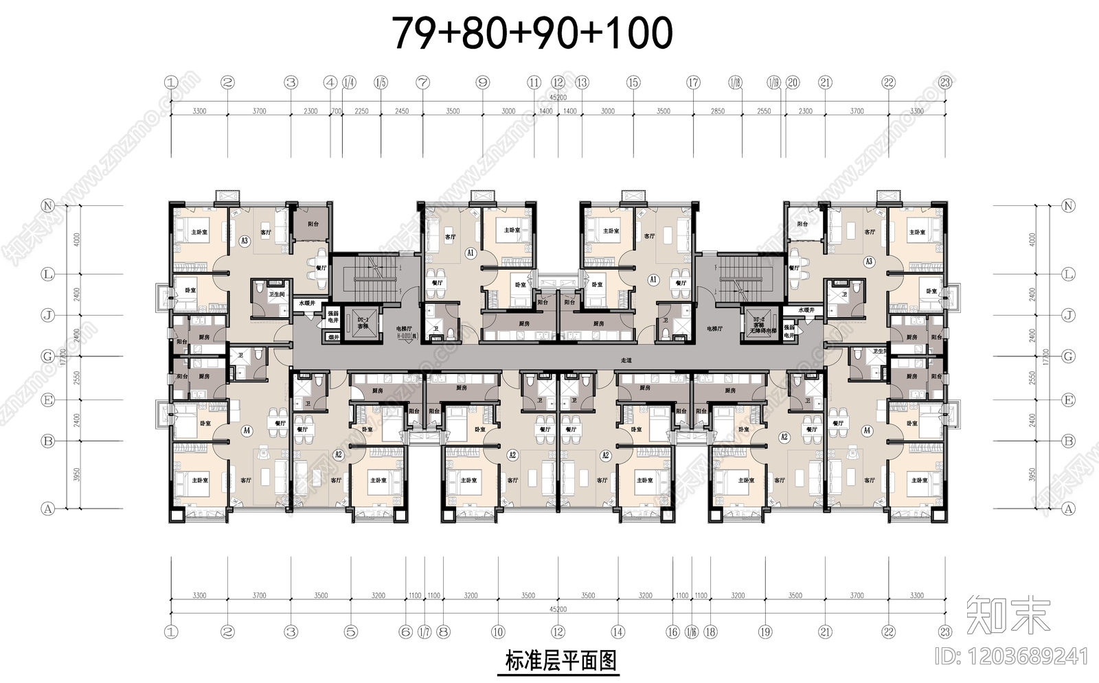 公寓建筑施工图下载【ID:1203689241】