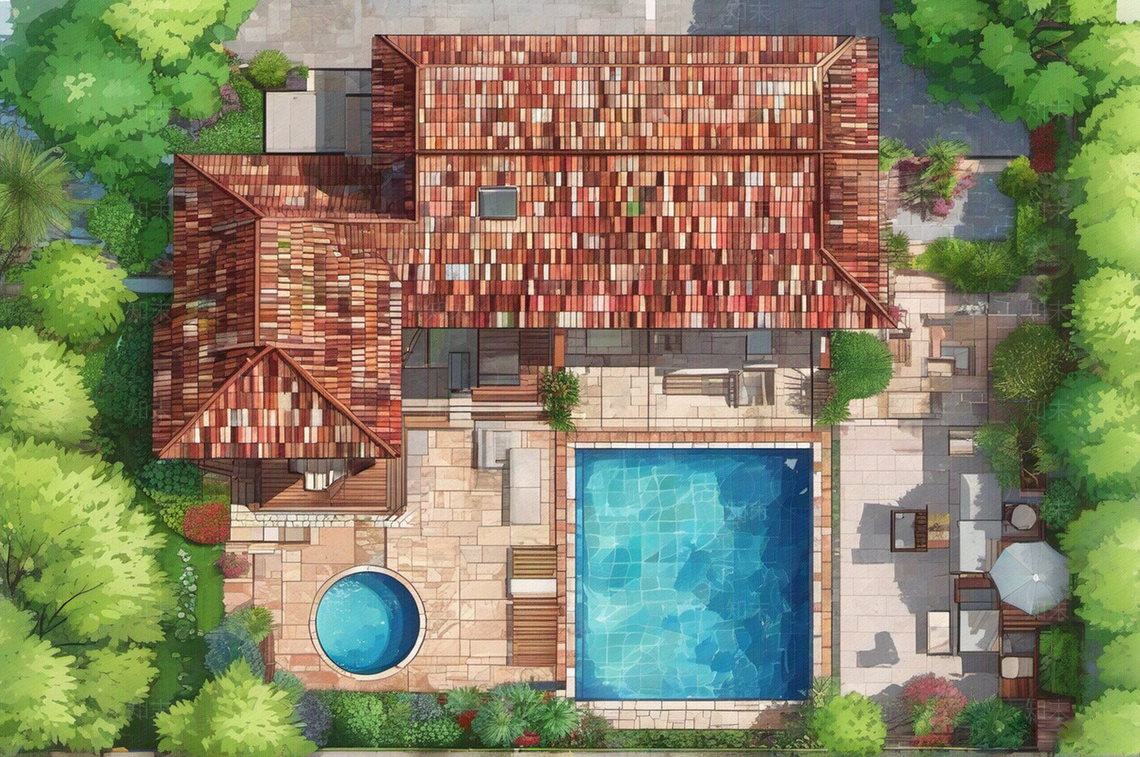 欧式法式花园贴图下载【ID:1203690248】