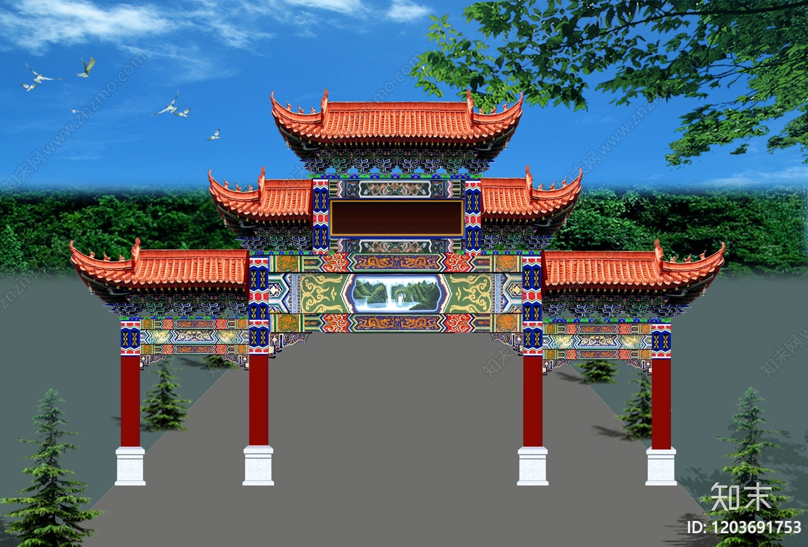 仿古建筑施工图下载【ID:1203691753】