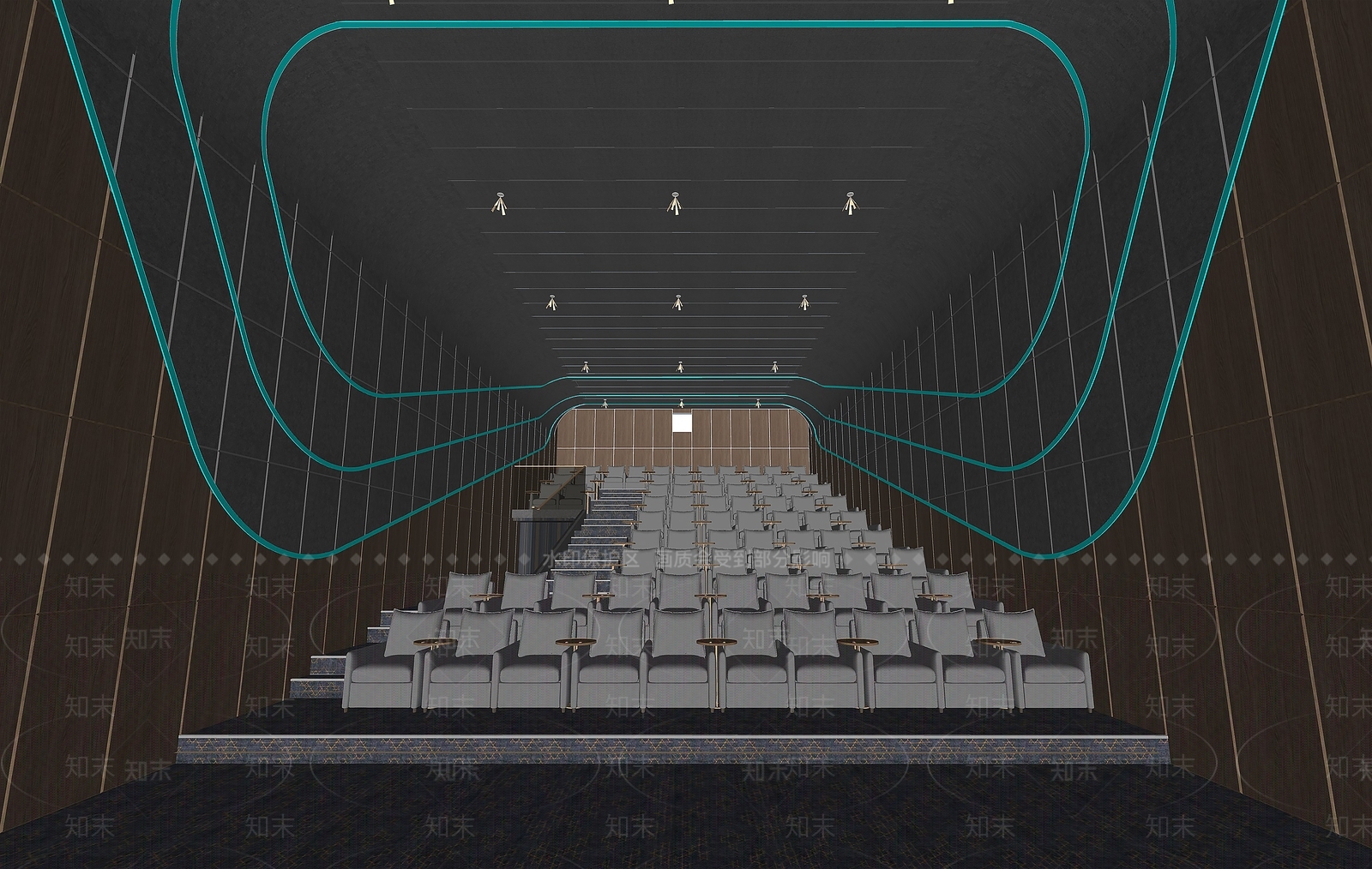 现代简约电影院SU模型下载【ID:1203693783】