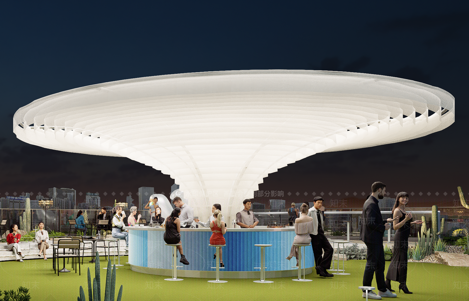 现代简约廊架SU模型下载【ID:1203695021】