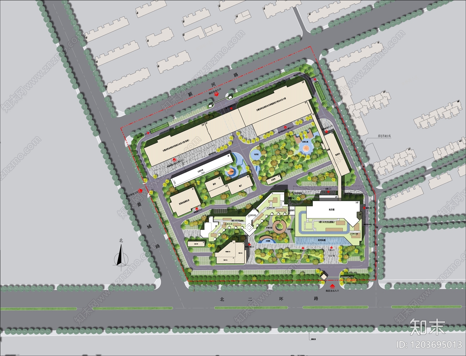 现代医院建筑施工图下载【ID:1203695013】