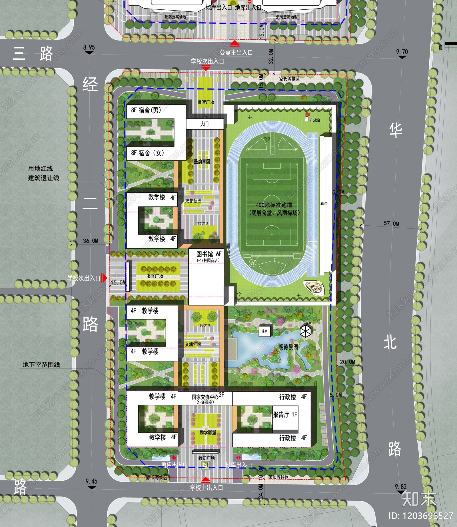 现代学校建筑施工图下载【ID:1203696527】