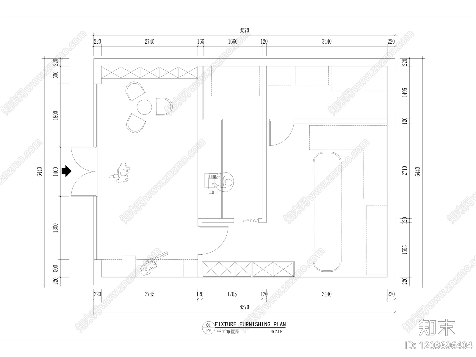 9套干洗店洗衣店洗衣房CAD平面布置图cad施工图下载【ID:1203696404】