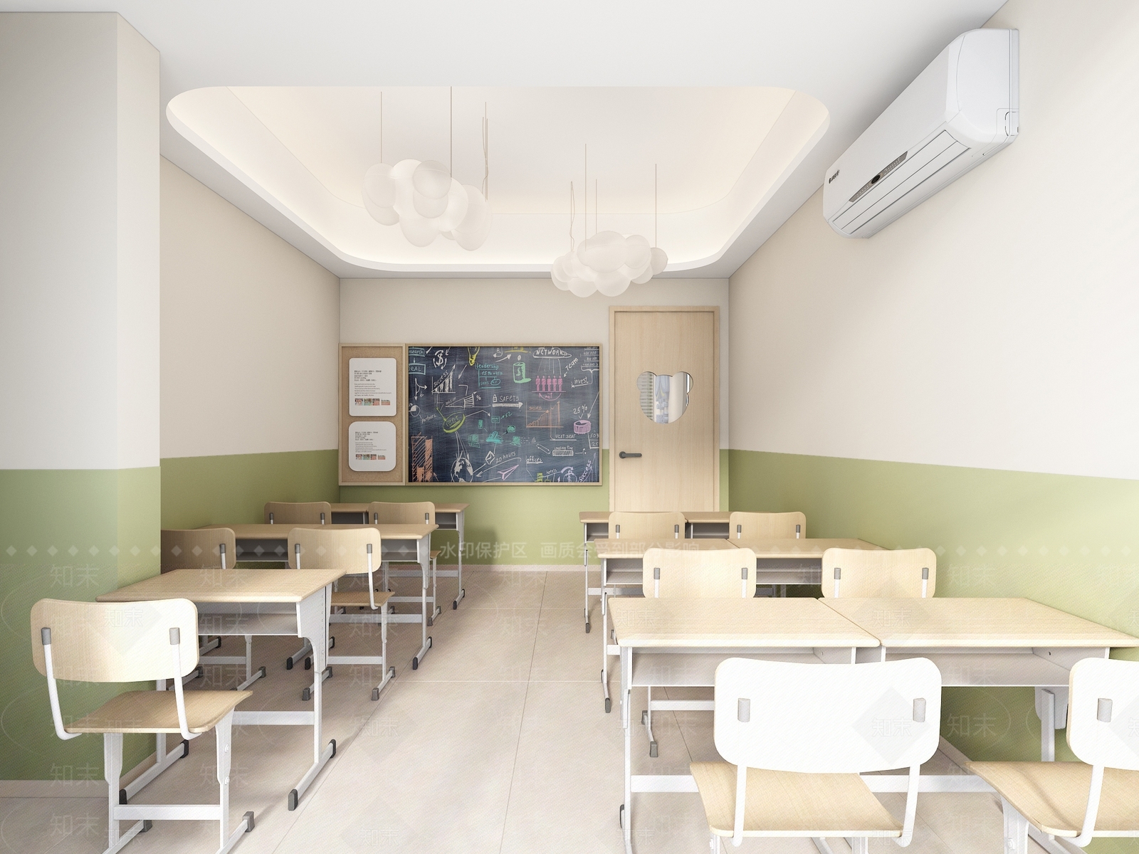 现代教室3D模型下载【ID:1203697439】