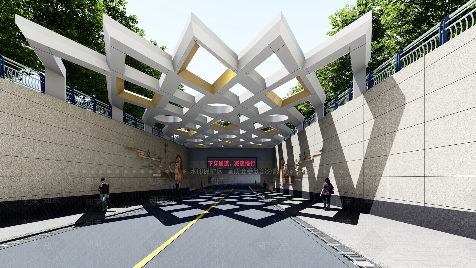 现代遮挡设施SU模型下载【ID:1203698144】