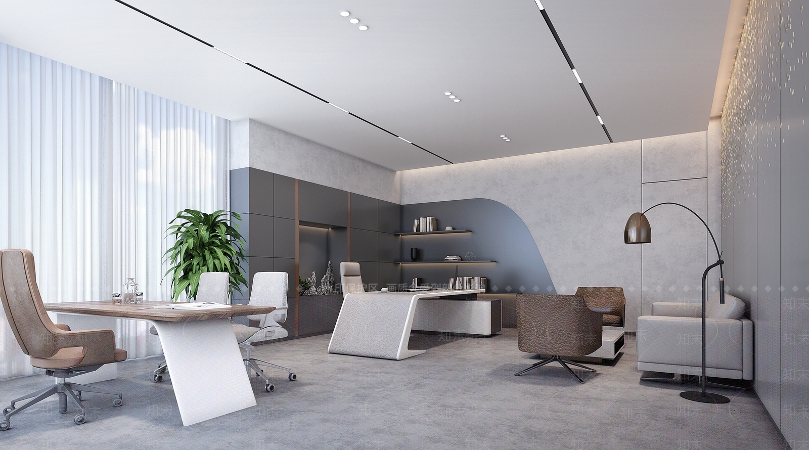 现代工业董事长办公室3D模型下载【ID:1203698545】