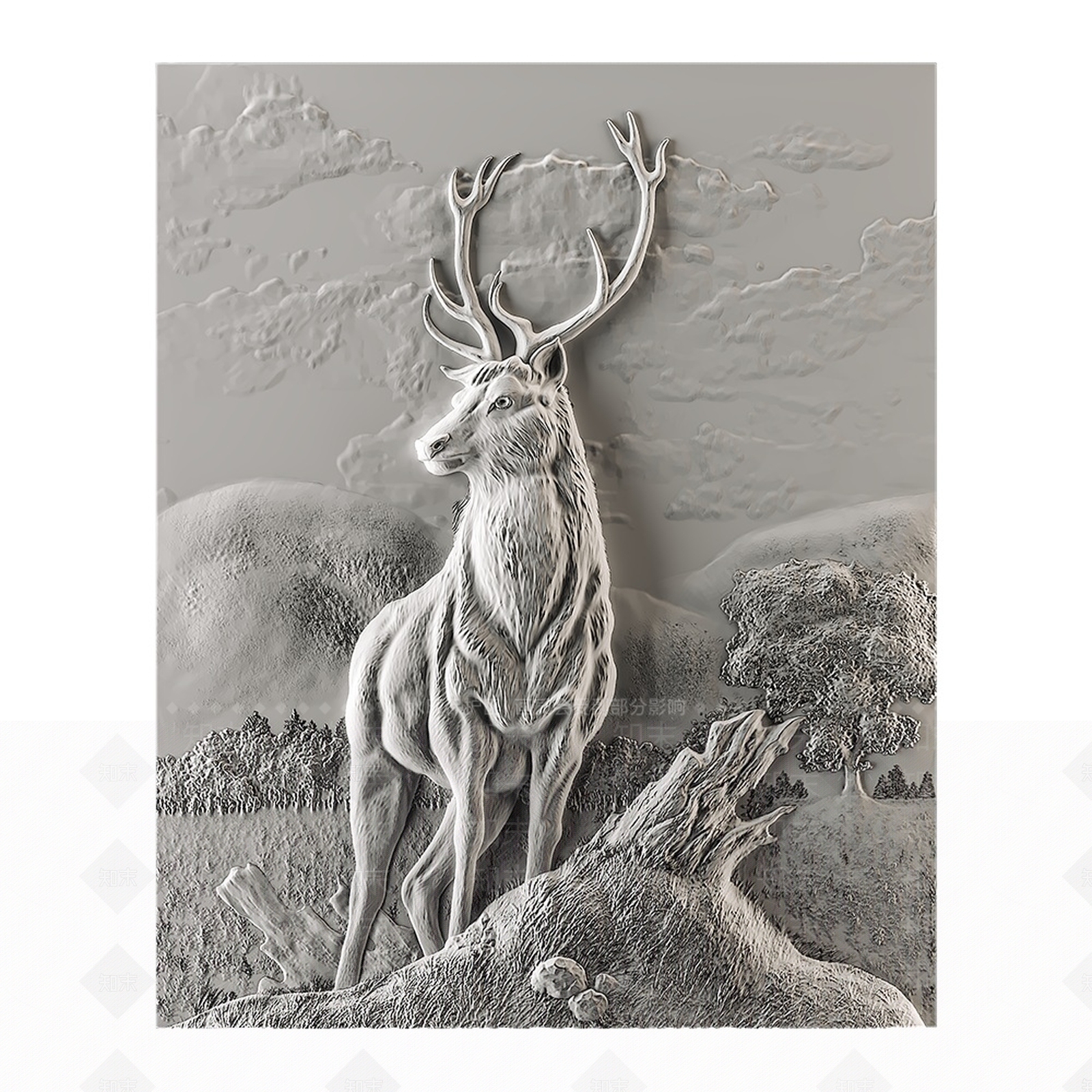 现代法式生肖雕塑3D模型下载【ID:1203700076】