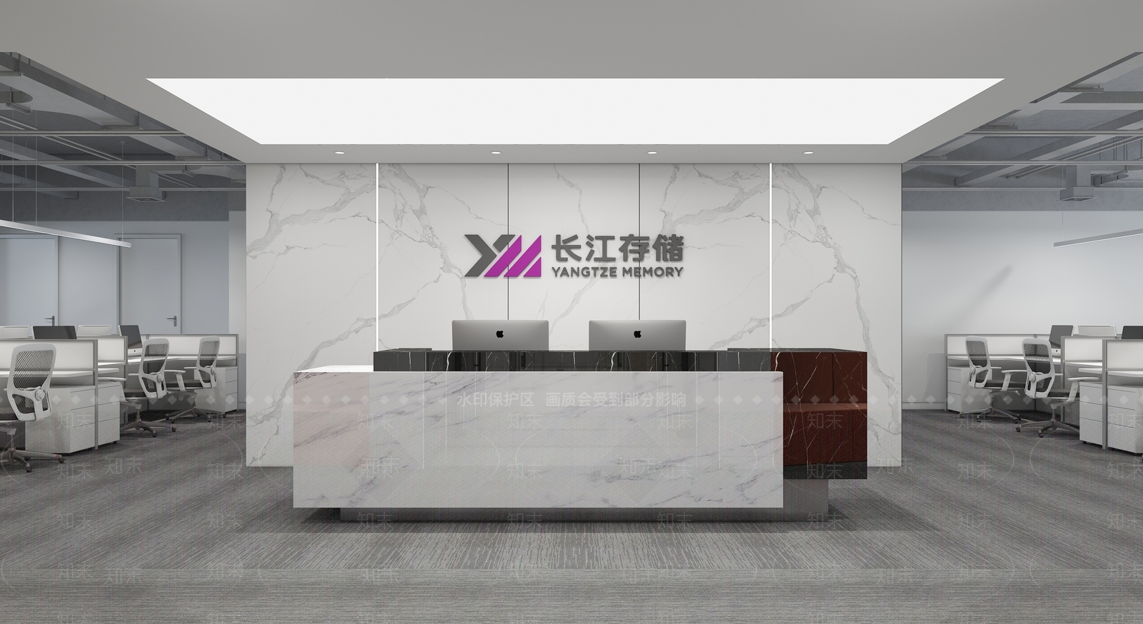 现代办公大厅3D模型下载【ID:1203703748】