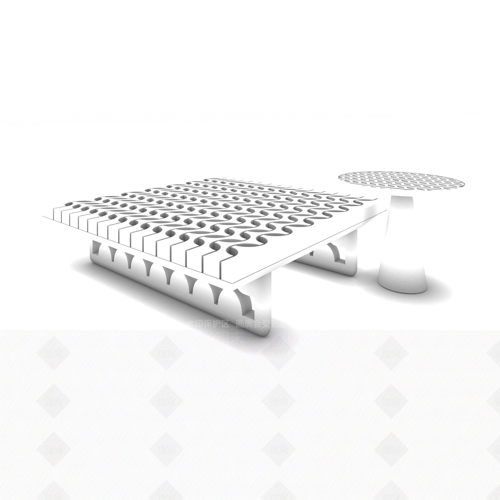 侘寂原木茶几3D模型下载【ID:1203718139】