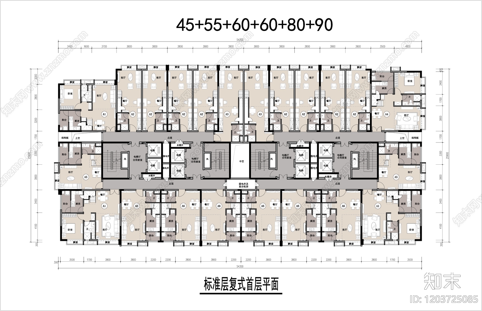 公寓建筑施工图下载【ID:1203725085】