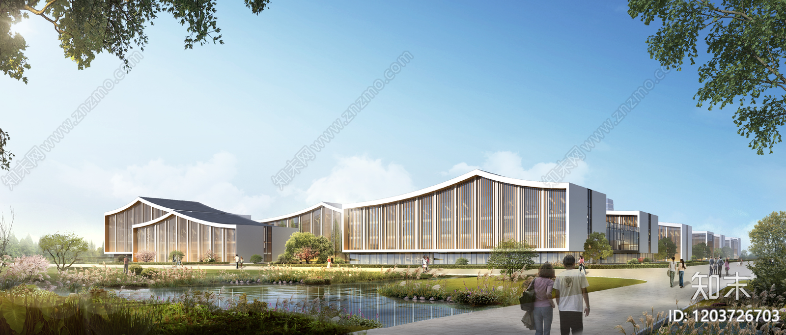 现代新中式大学建筑下载【ID:1203726703】