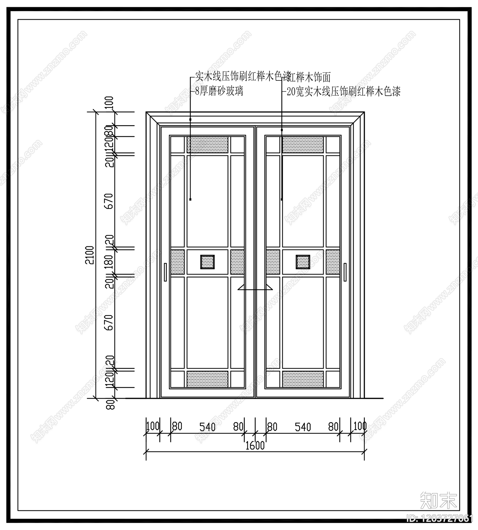 现代日式门cad施工图下载【ID:1203727061】