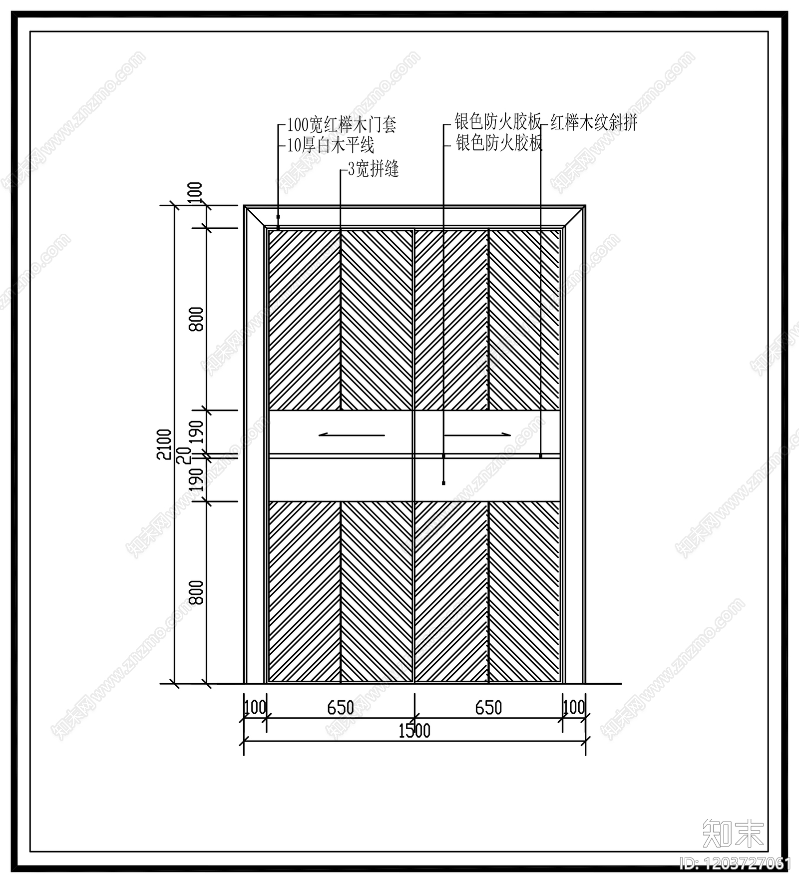 现代日式门cad施工图下载【ID:1203727061】