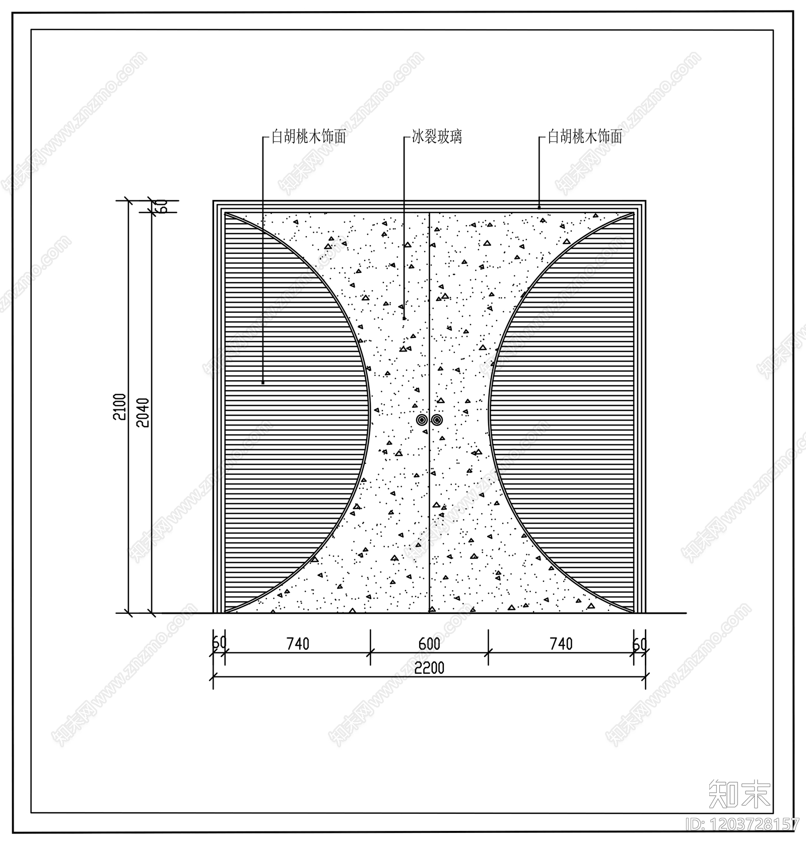 现代轻奢门施工图下载【ID:1203728157】