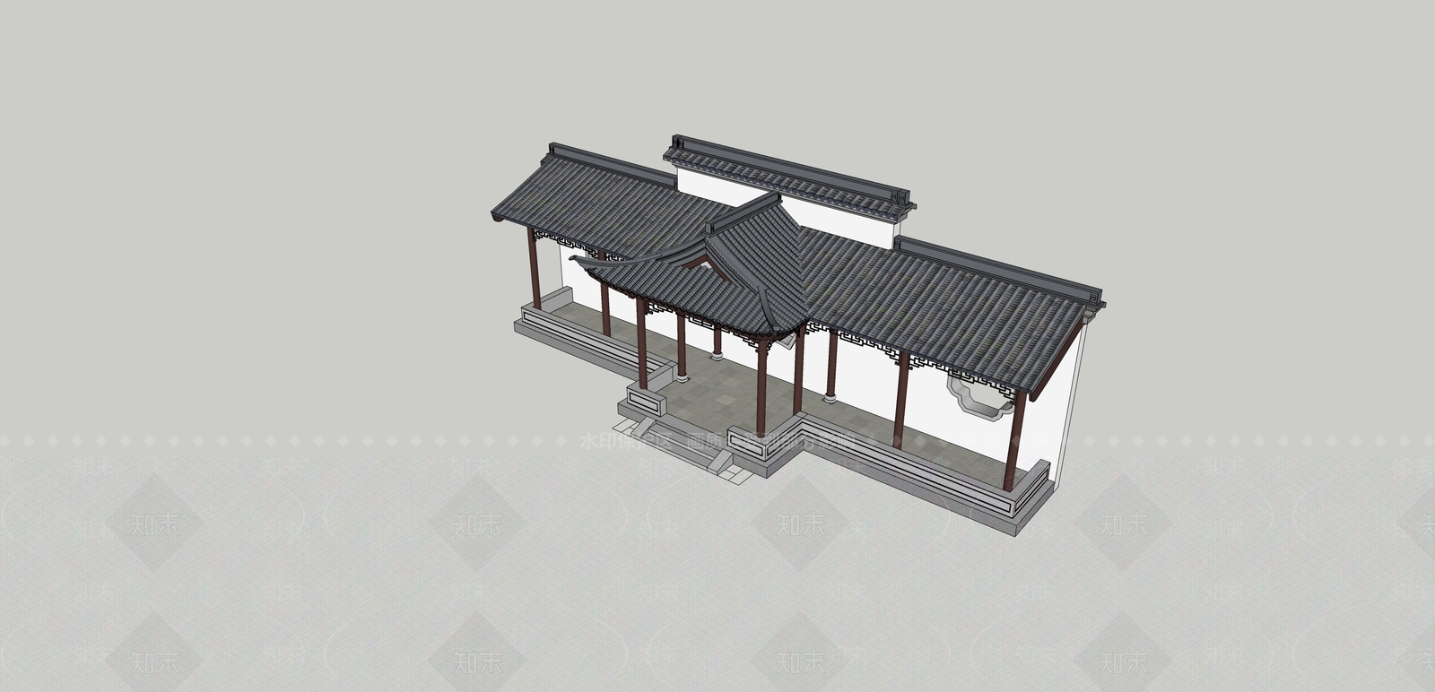 中式新中式亭子SU模型下载【ID:1203730706】