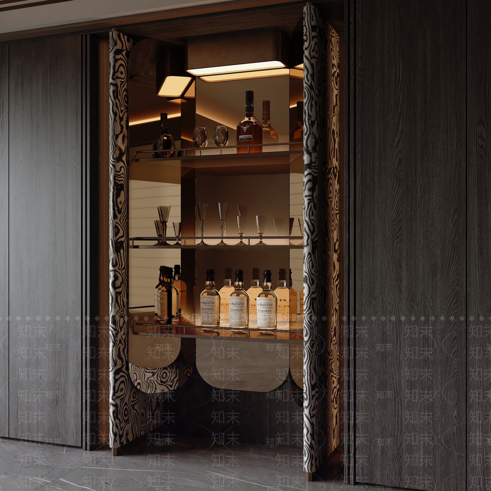 轻奢酒柜3D模型下载【ID:1203730933】