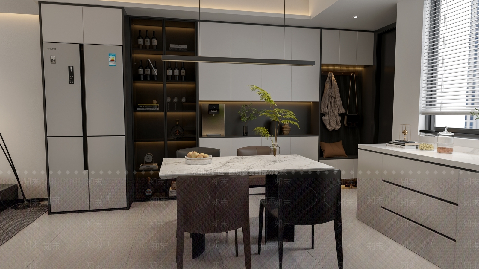 现代客餐厅3D模型下载【ID:1203733926】