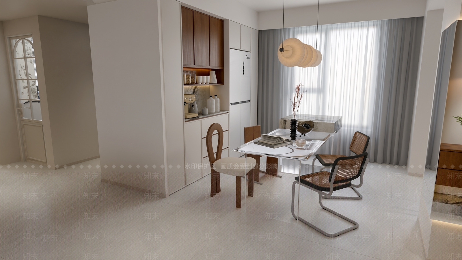 北欧客餐厅3D模型下载【ID:1203736420】