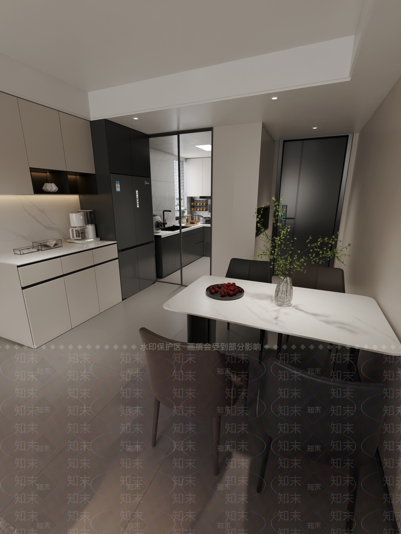 现代客餐厅3D模型下载【ID:1203737624】