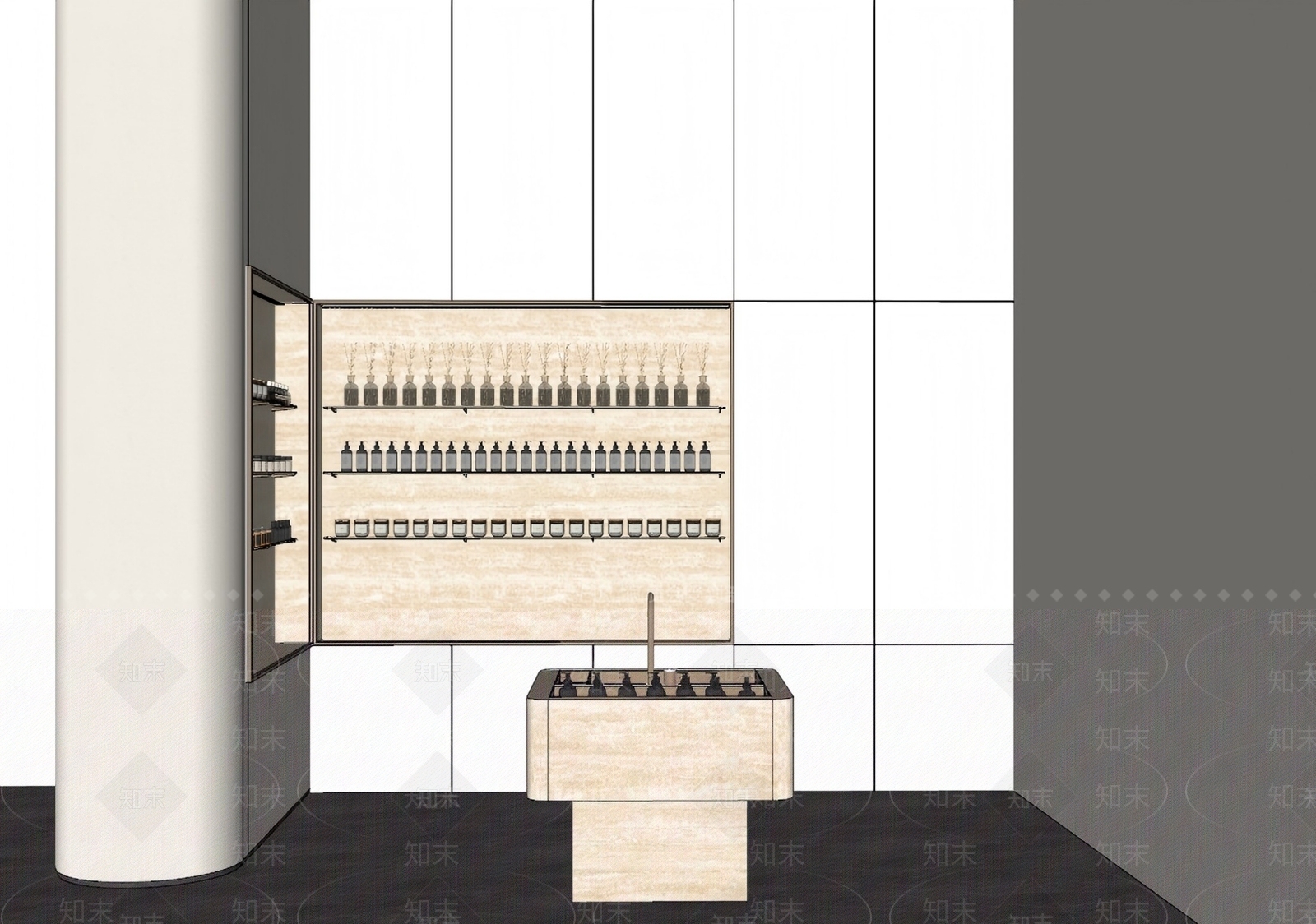 现代简约美妆店SU模型下载【ID:1203737757】