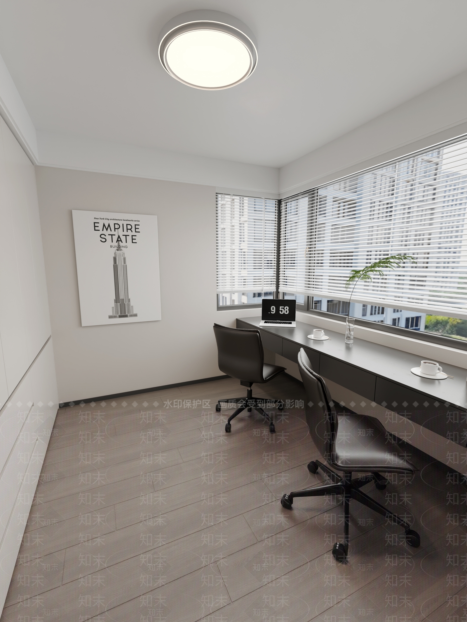 现代书房3D模型下载【ID:1203737886】
