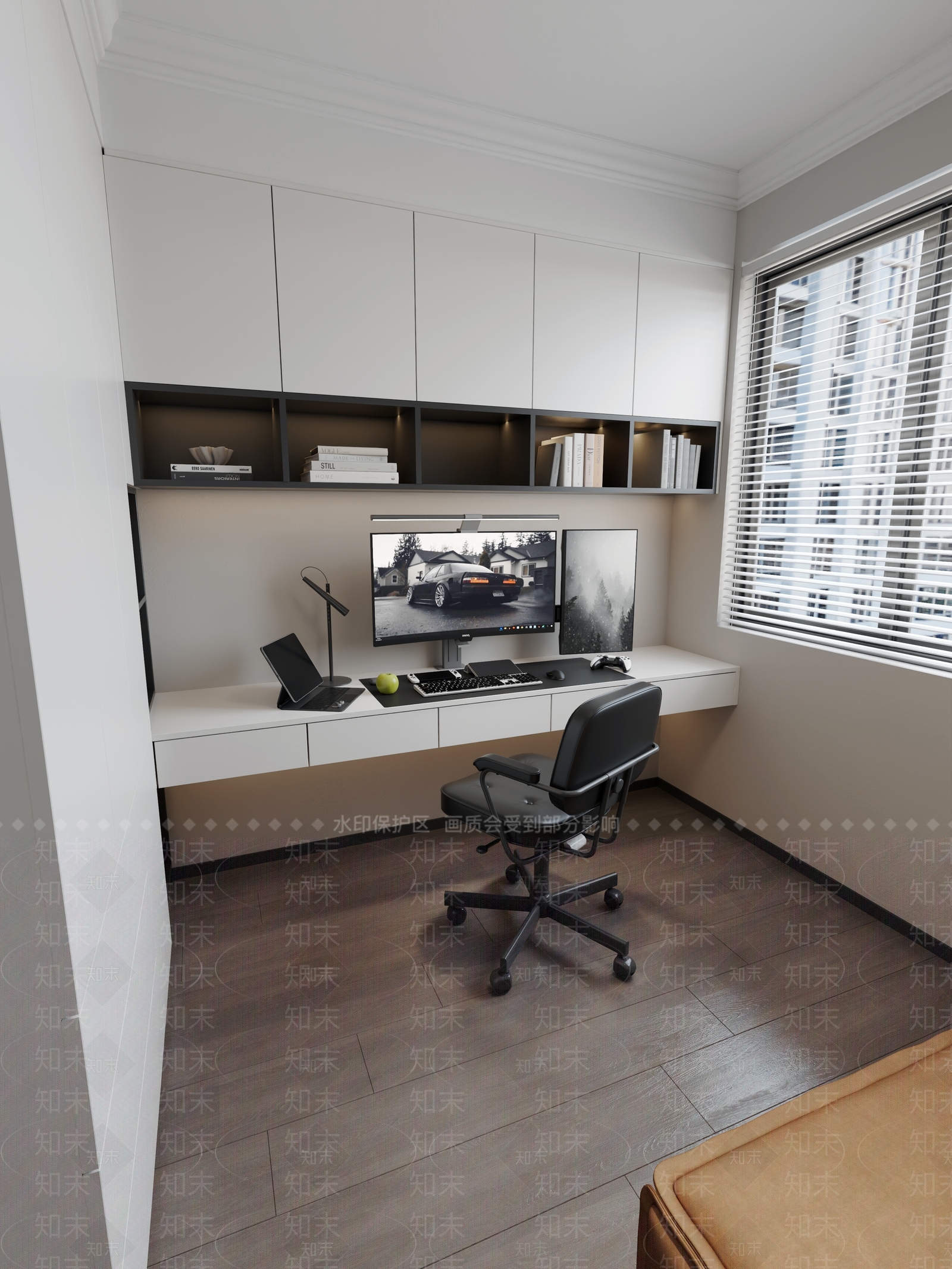 现代书房3D模型下载【ID:1203738236】