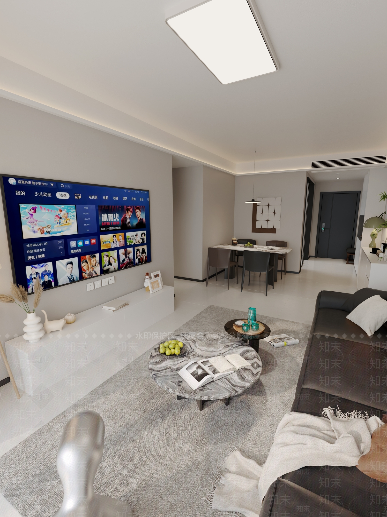 现代客餐厅3D模型下载【ID:1203738680】