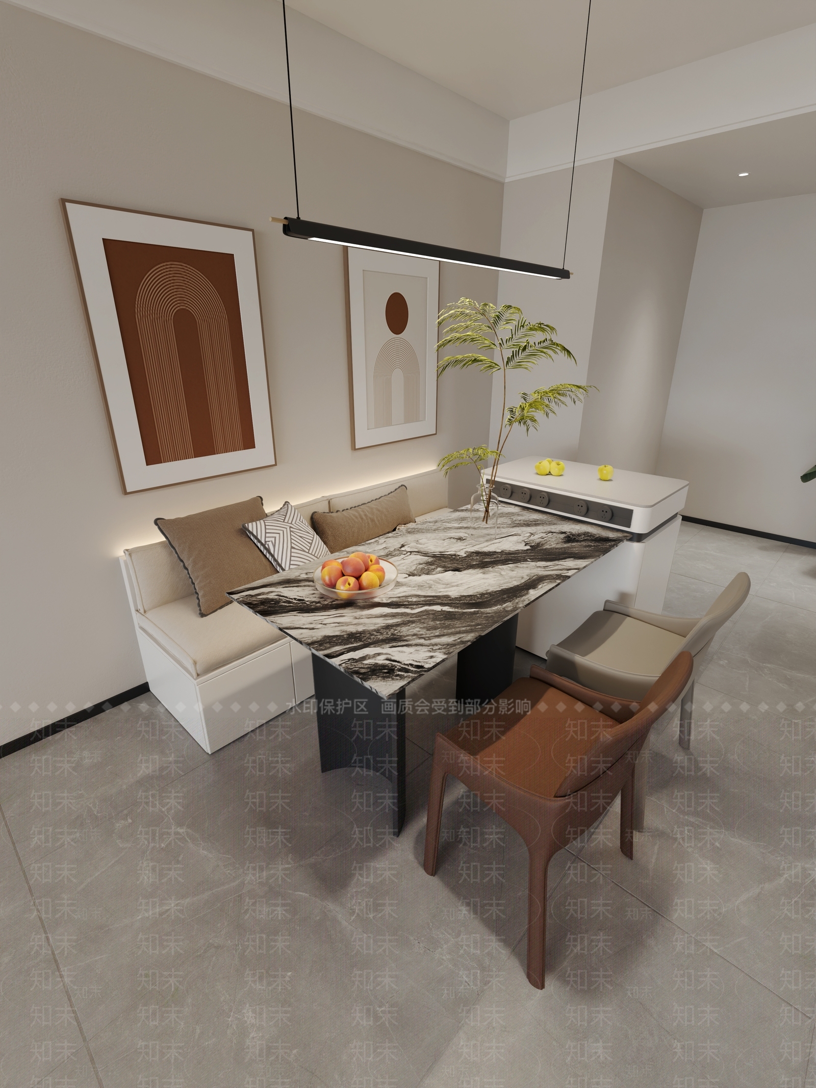 轻奢客餐厅3D模型下载【ID:1203739144】
