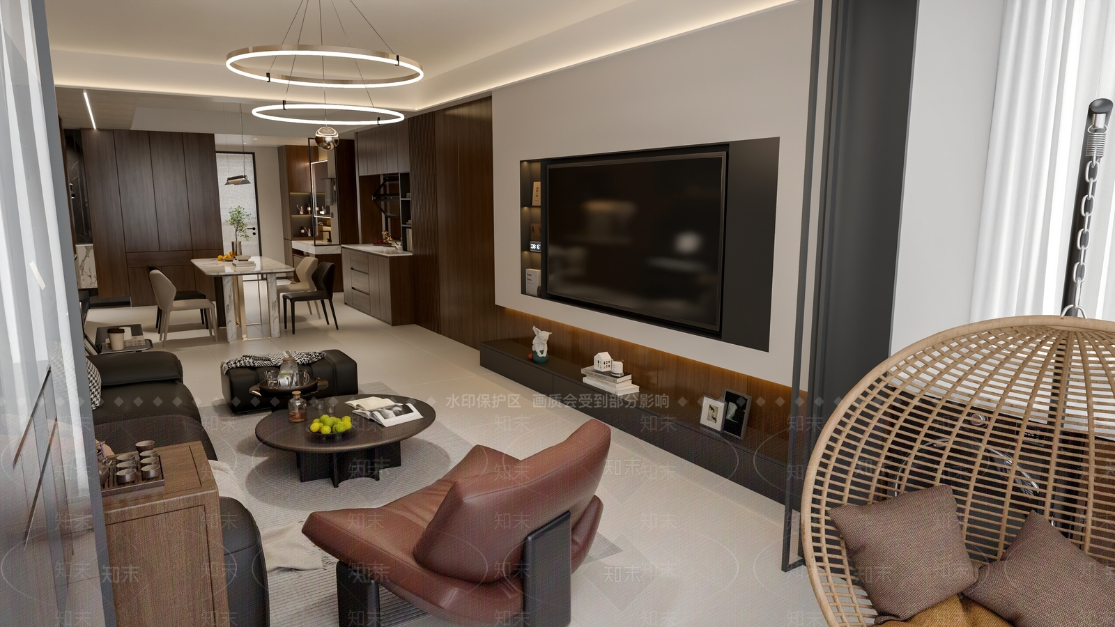 轻奢客餐厅3D模型下载【ID:1203740028】