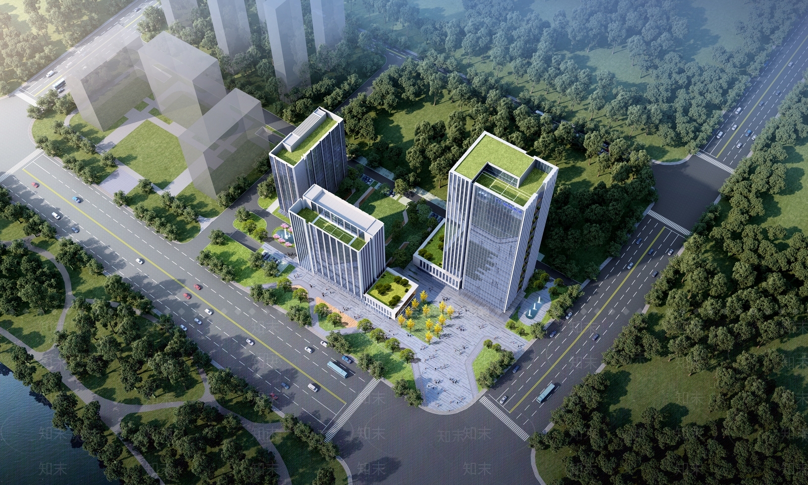现代办公楼3D模型下载【ID:1203740208】