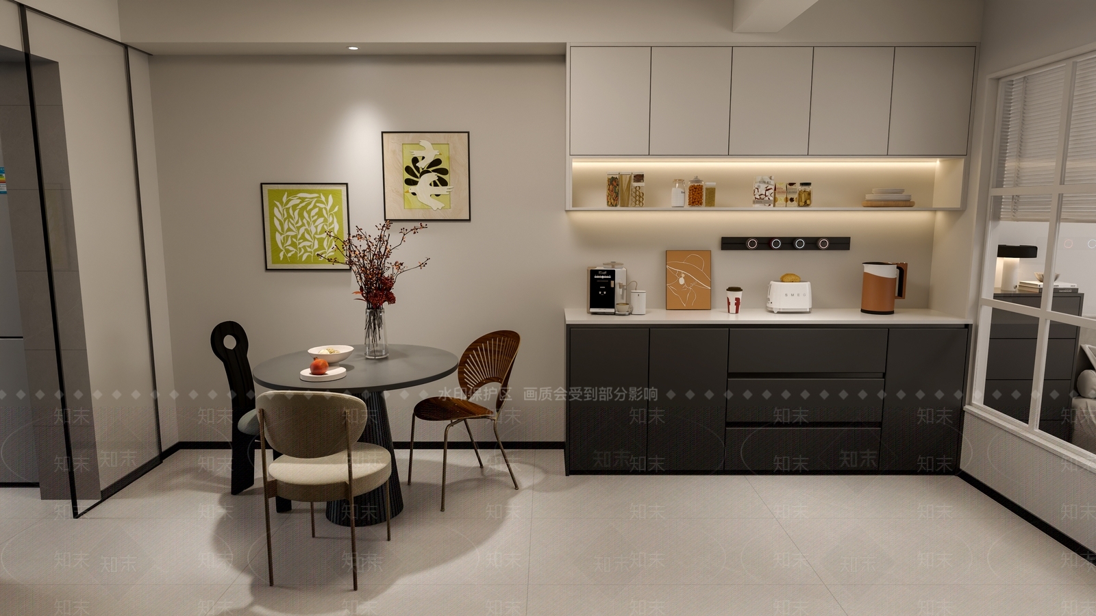现代家居餐厅3D模型下载【ID:1203740654】