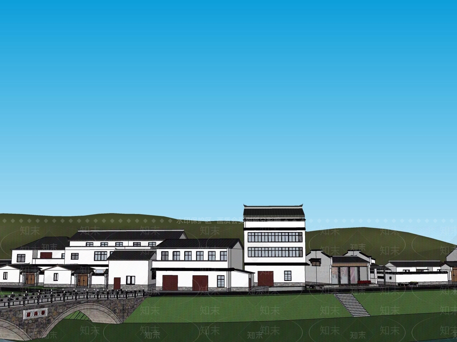 现代乡村民房SU模型下载【ID:1203741782】
