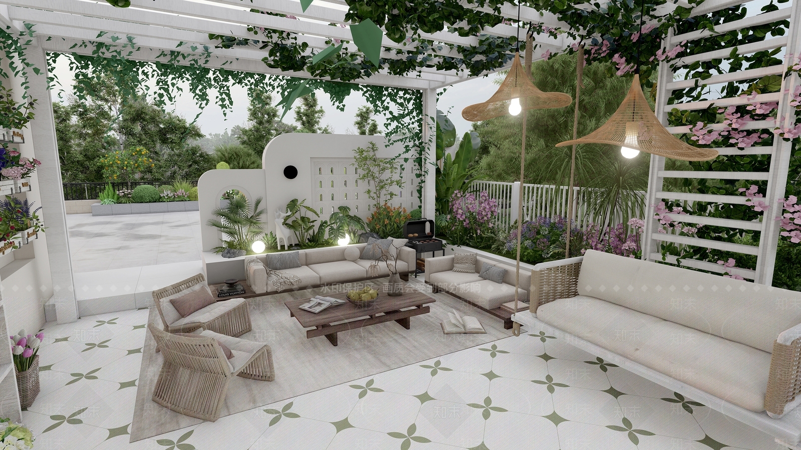 法式屋顶花园SU模型下载【ID:1203742226】