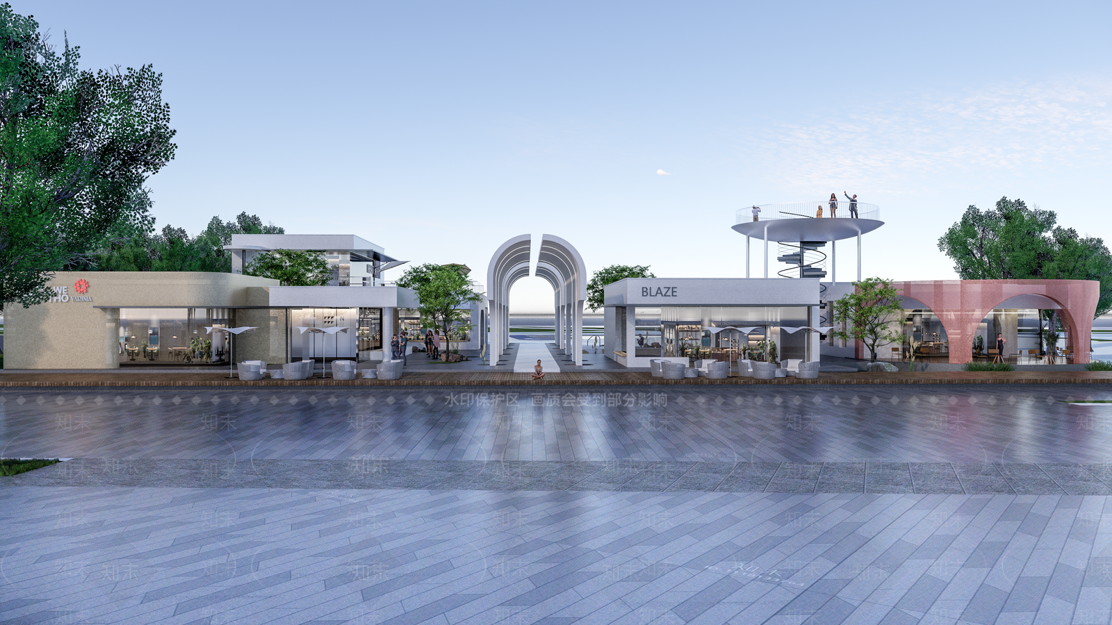 现代风格建筑SU模型下载【ID:1203889112】
