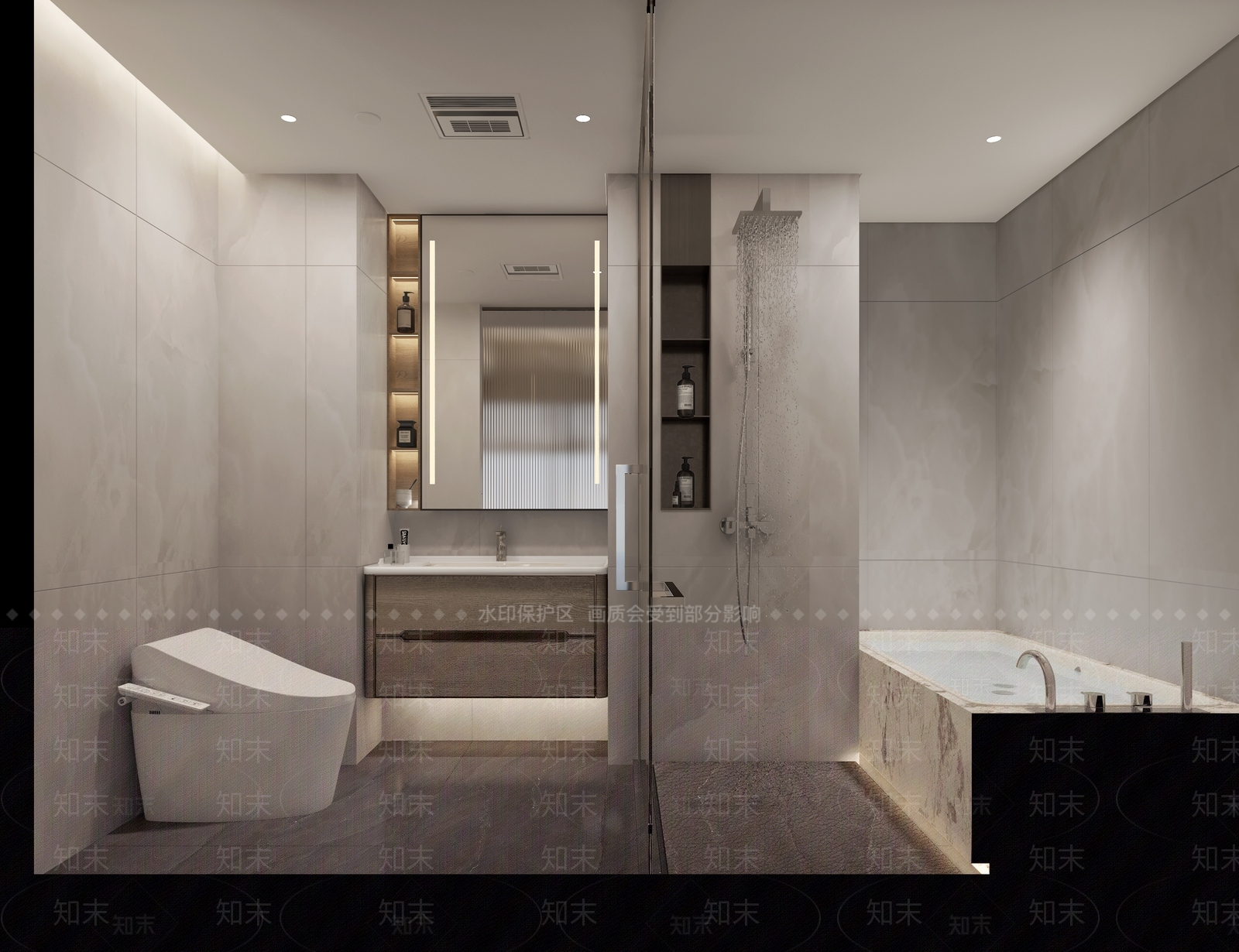 现代卫生间3D模型下载【ID:1203744505】