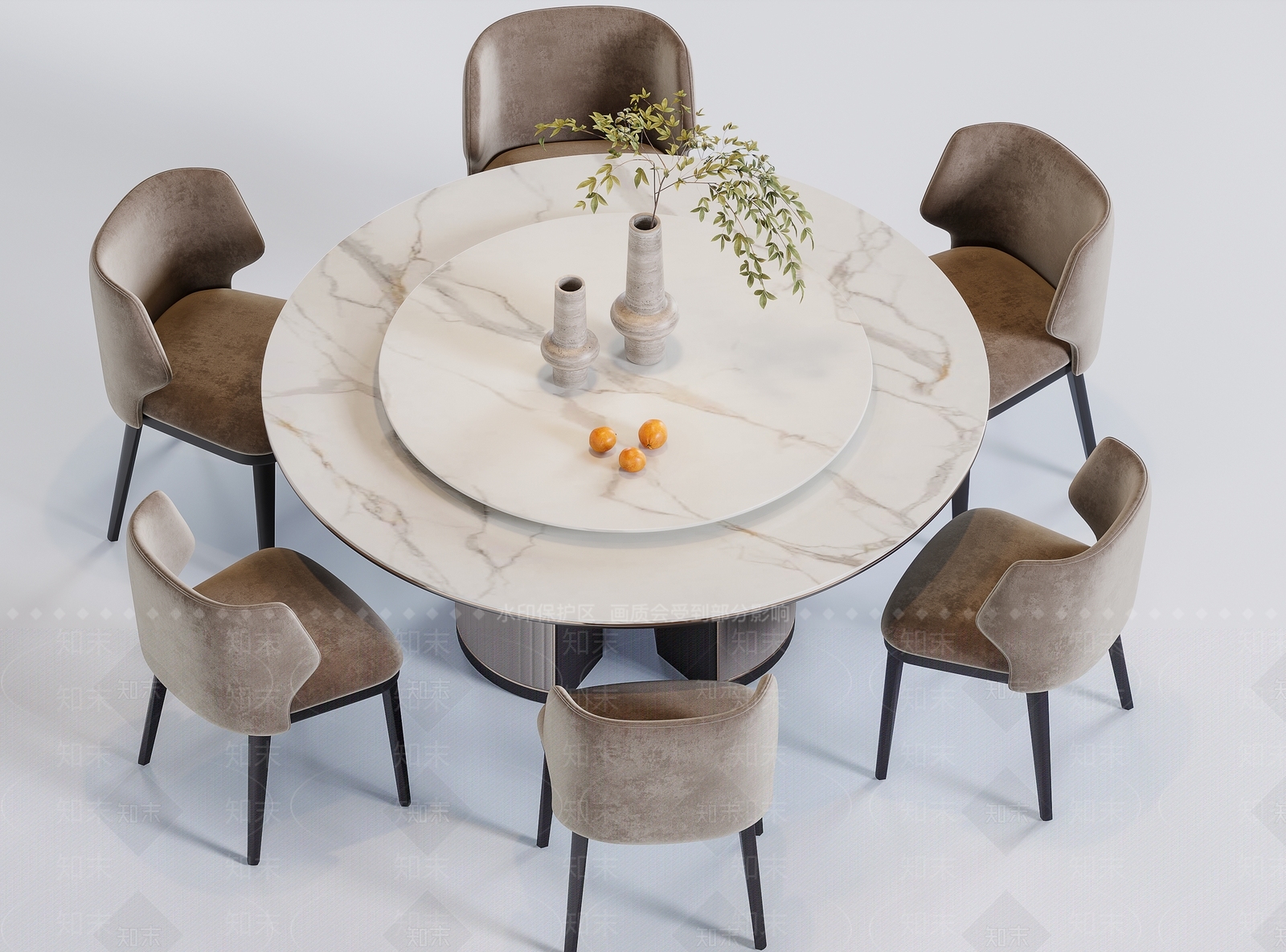 现代意式餐桌椅SU模型下载【ID:1203747330】