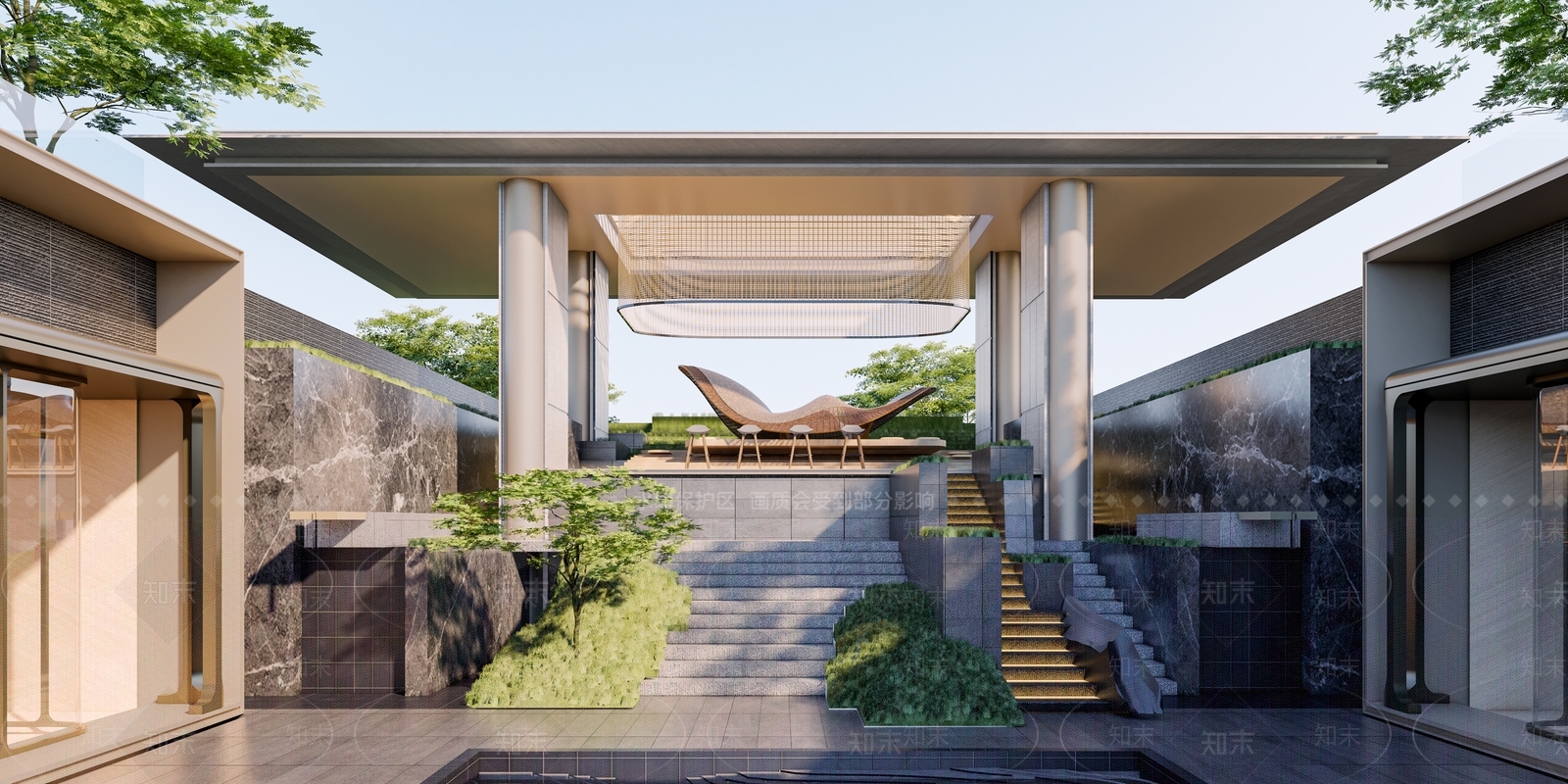 现代新中式其他景观小建筑SU模型下载【ID:1203748312】