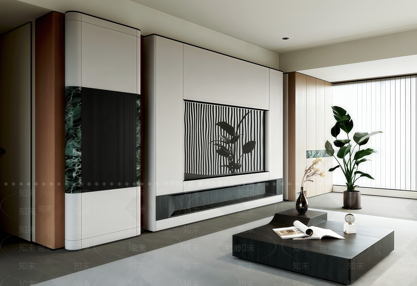 意式极简电视背景墙3D模型下载【ID:1203749732】