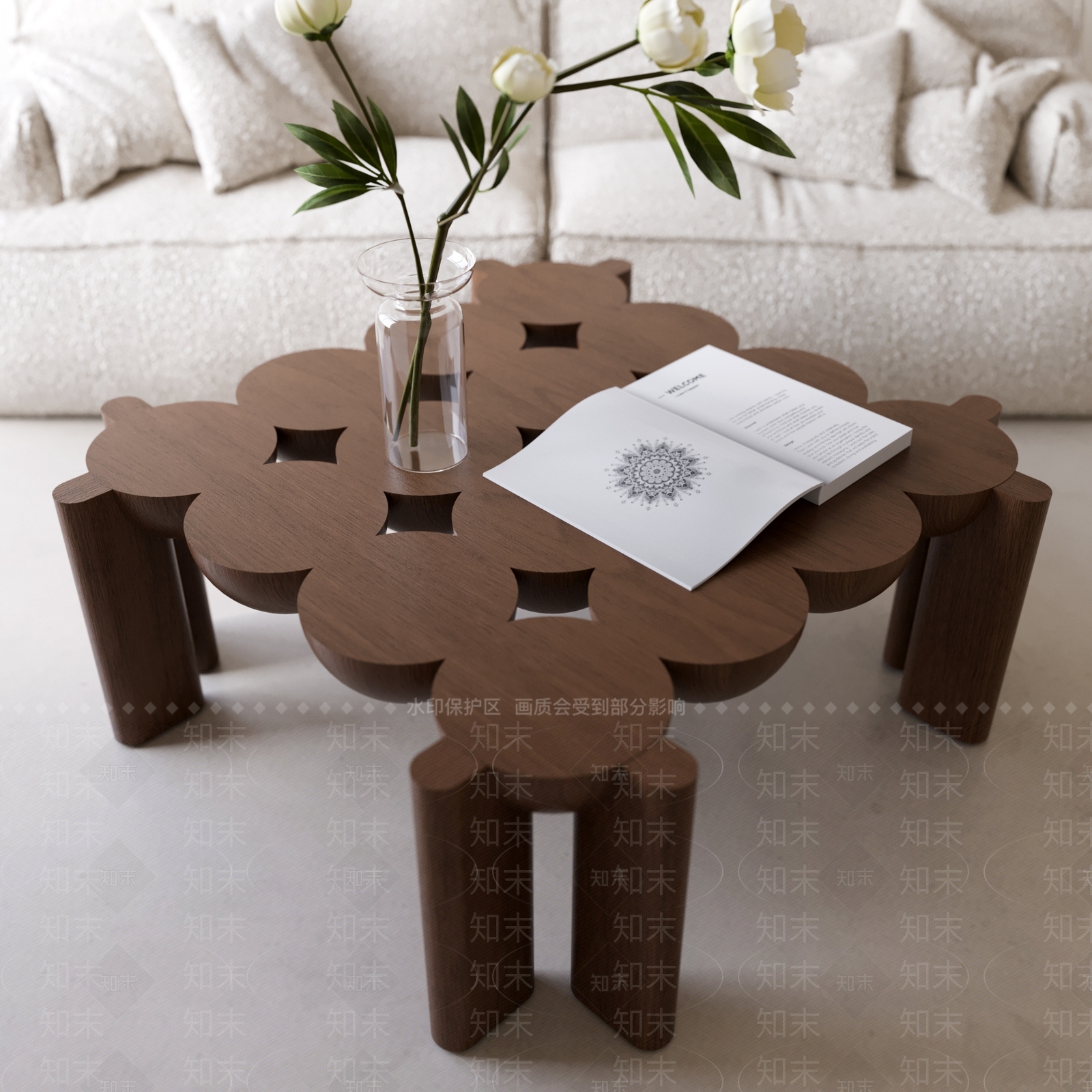 中古侘寂茶几SU模型下载【ID:1203749912】