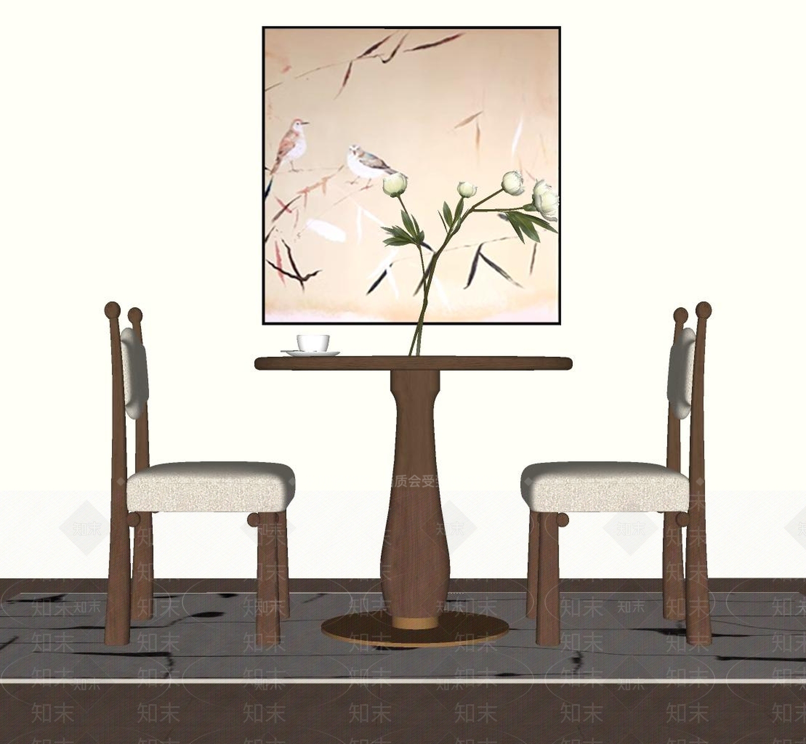 法式中古餐桌SU模型下载【ID:1203753049】