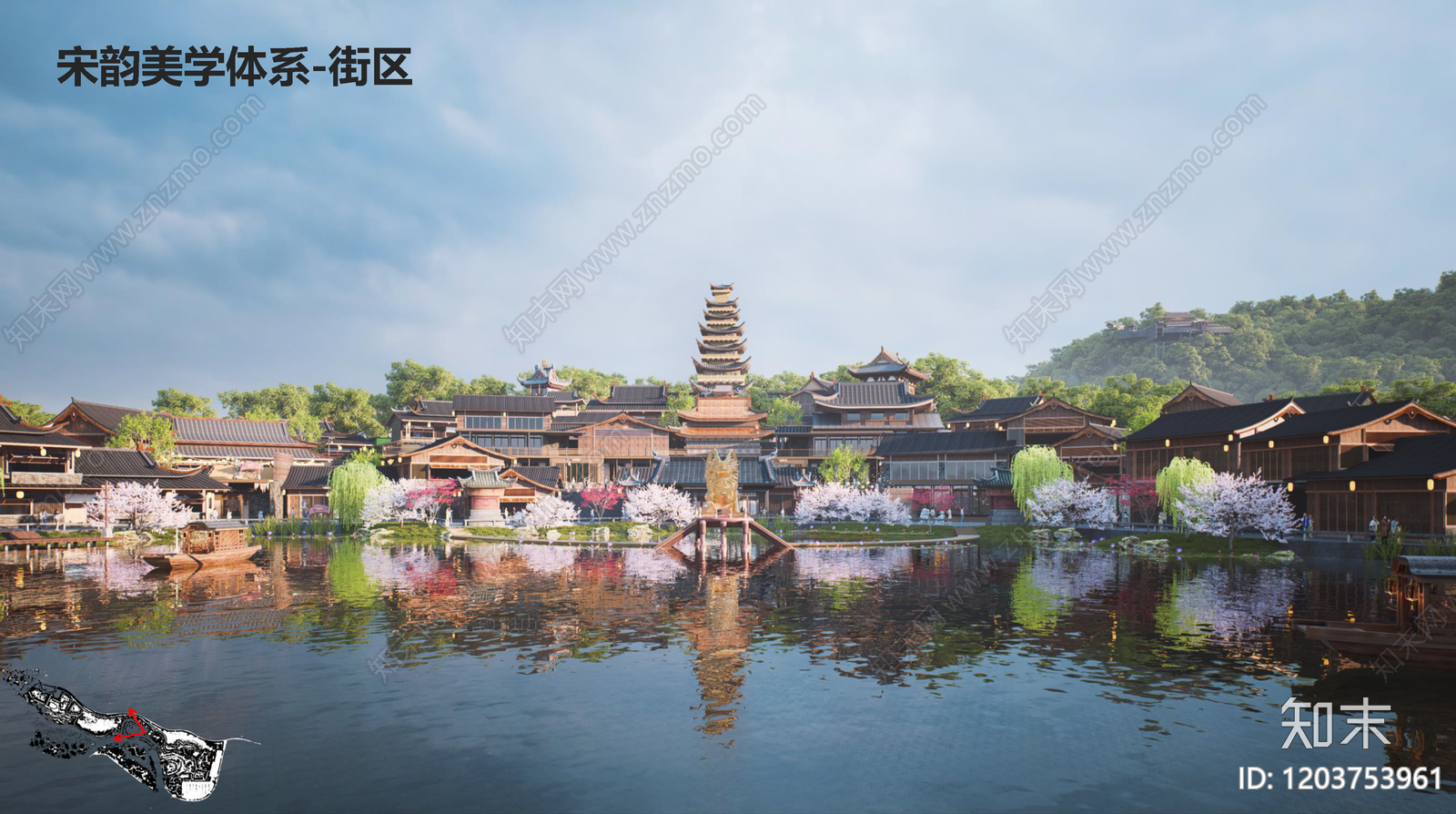 现代新中式商业综合体建筑下载【ID:1203753961】