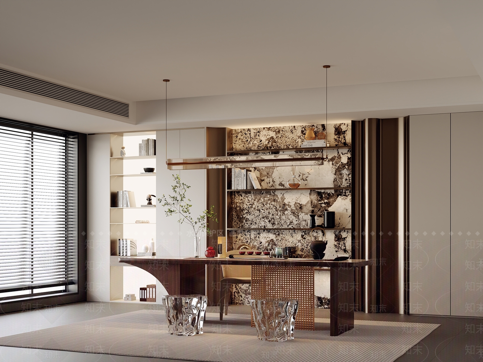 现代轻奢茶室3D模型下载【ID:1203754831】