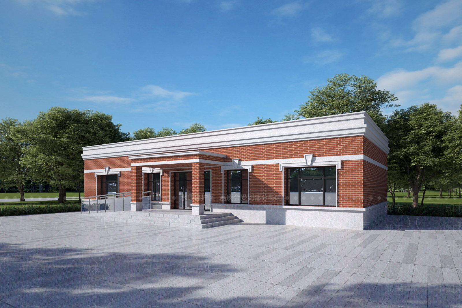 欧式办公楼SU模型下载【ID:1203754706】