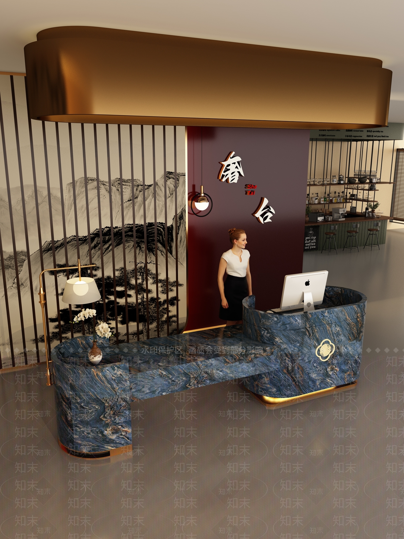 中式复古其他商业空间3D模型下载【ID:1203758358】